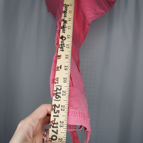 Guess Vtg Pants 27 Low Rise Crop Drawstring Ruched Pink Stretch Zip Pock… - Picture 9 of 10